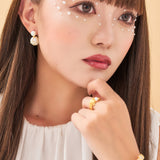 ♯10 Crystal big pearlpierce