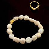 【再販売】♯6  Gold pearl bracelet