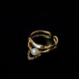 ＃12 chain pearl ring