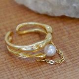 ＃12 chain pearl ring